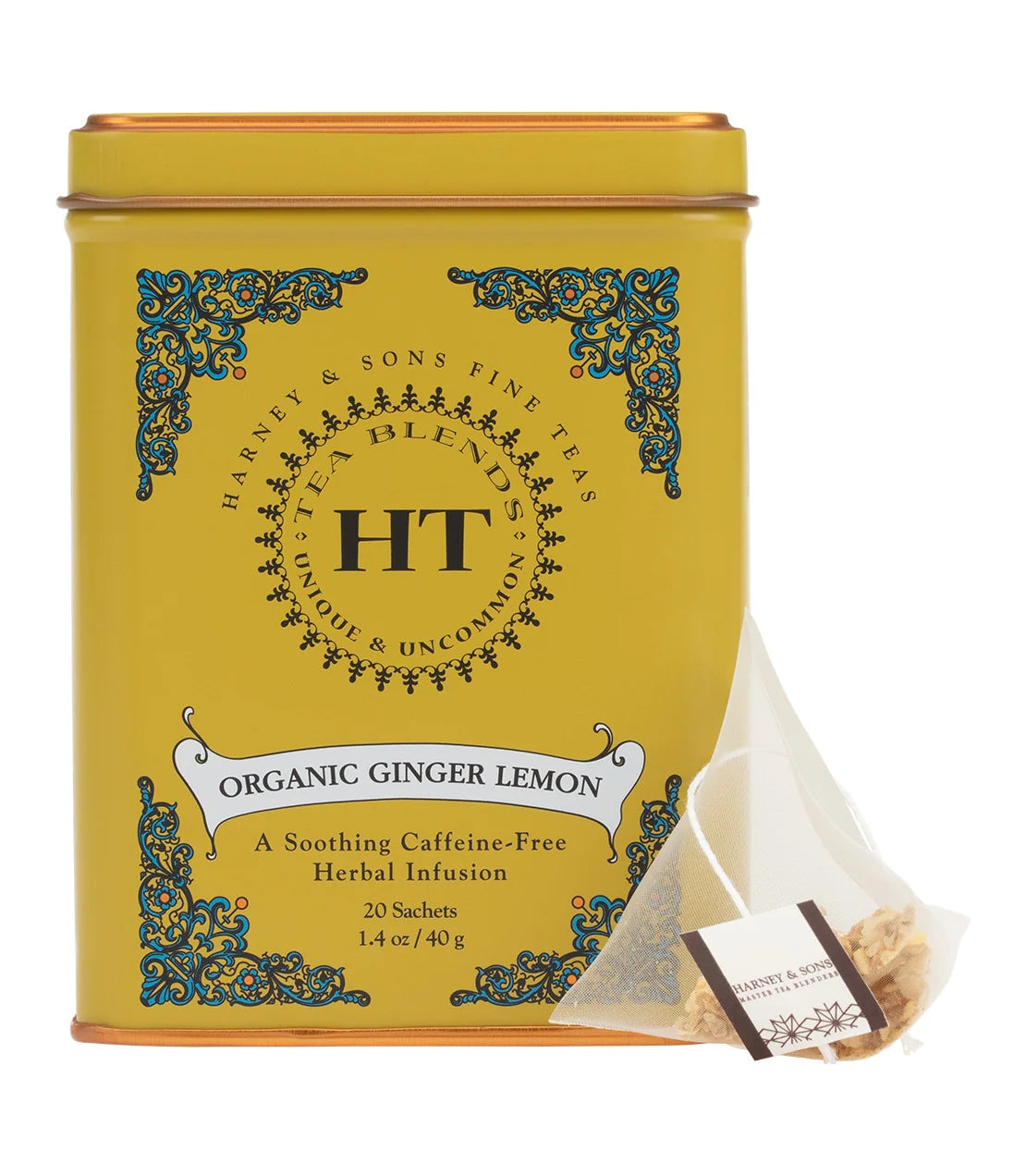 Organic Ginger Lemon, HT Tin of 20 Sachets