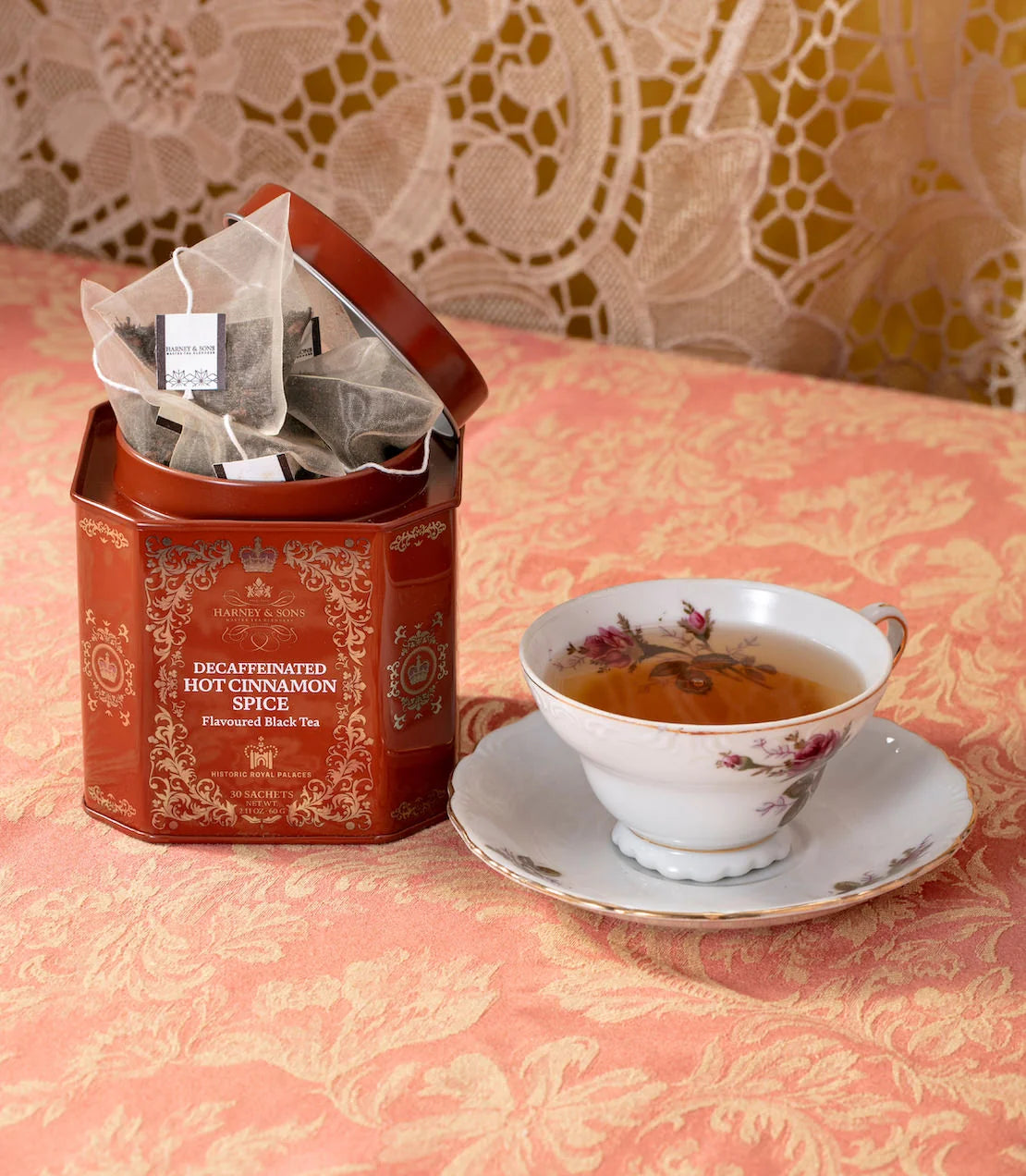 Decaf Hot Cinnamon Spice, HRP Tin of 30 Sachets